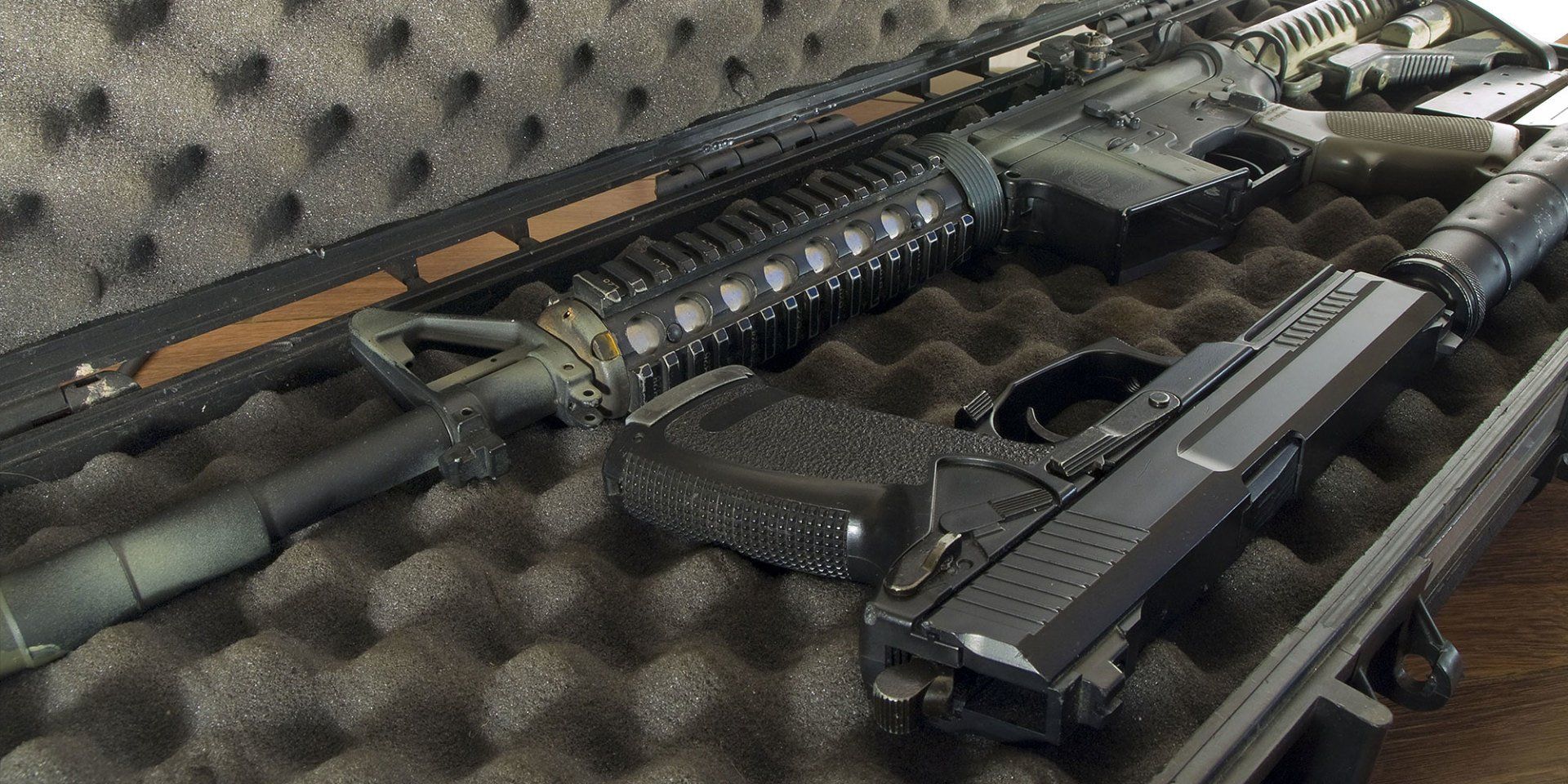 Rifles and pistol