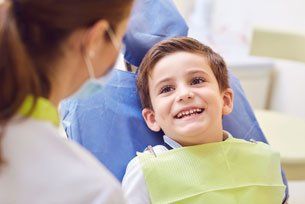 A child with a dentist