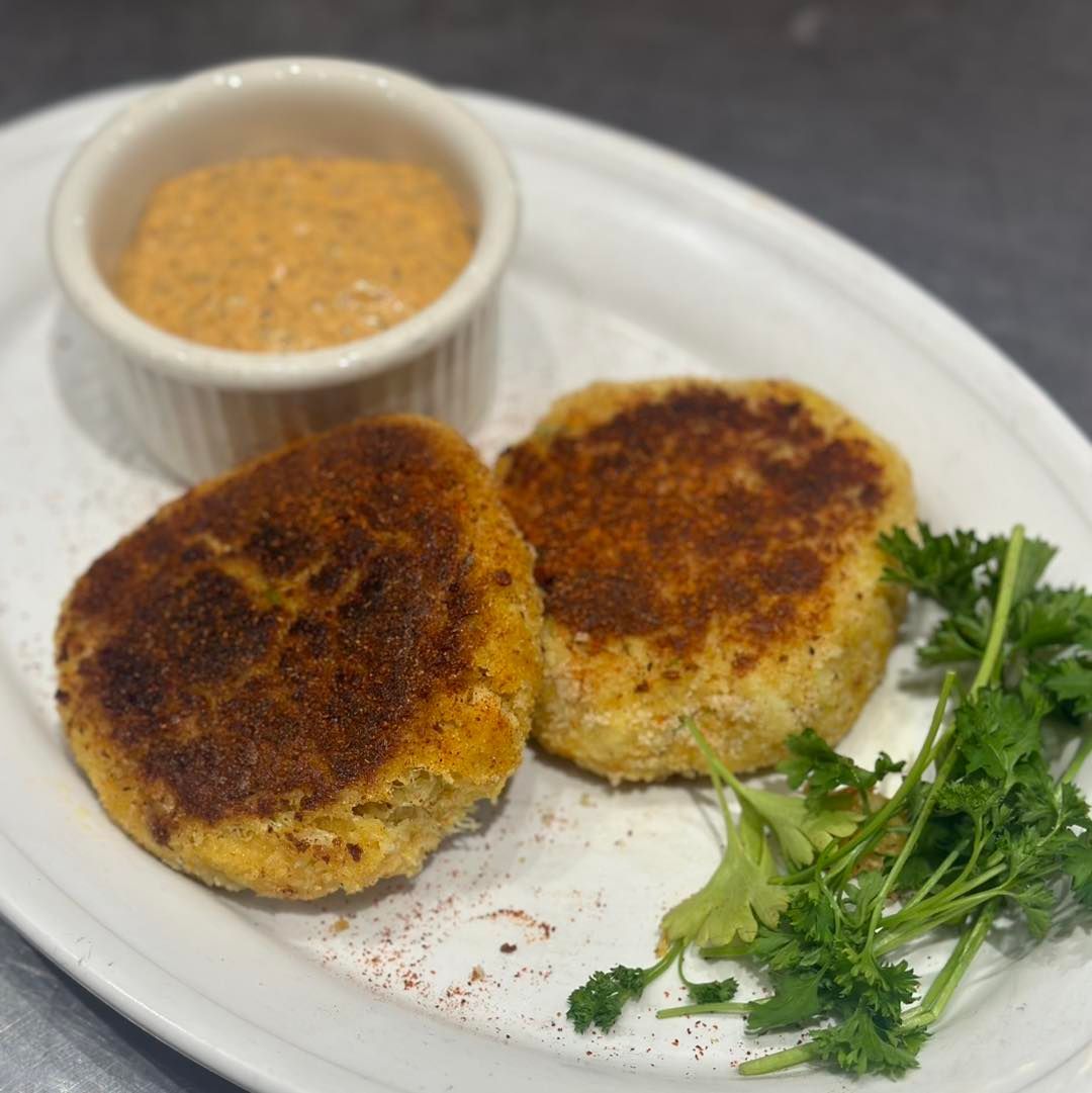 Cooked crab cakes