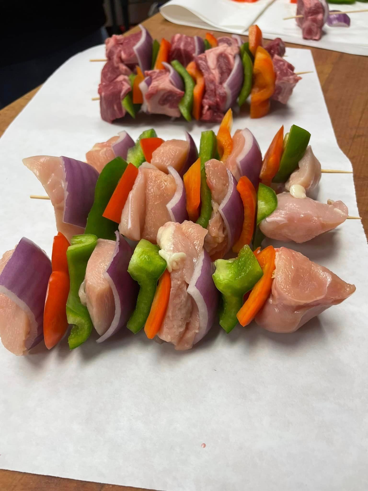 Skewers with vegetables