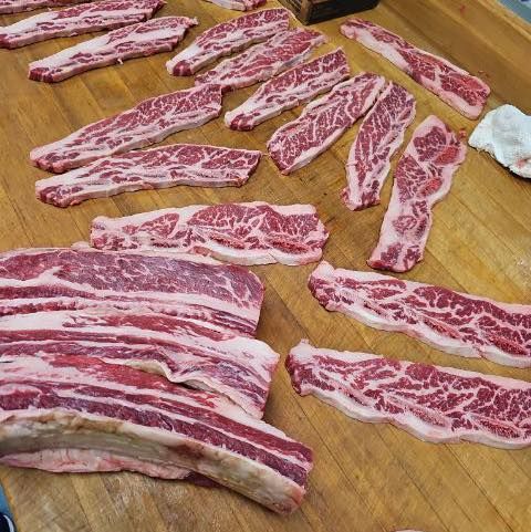 Short ribs and dino ribs