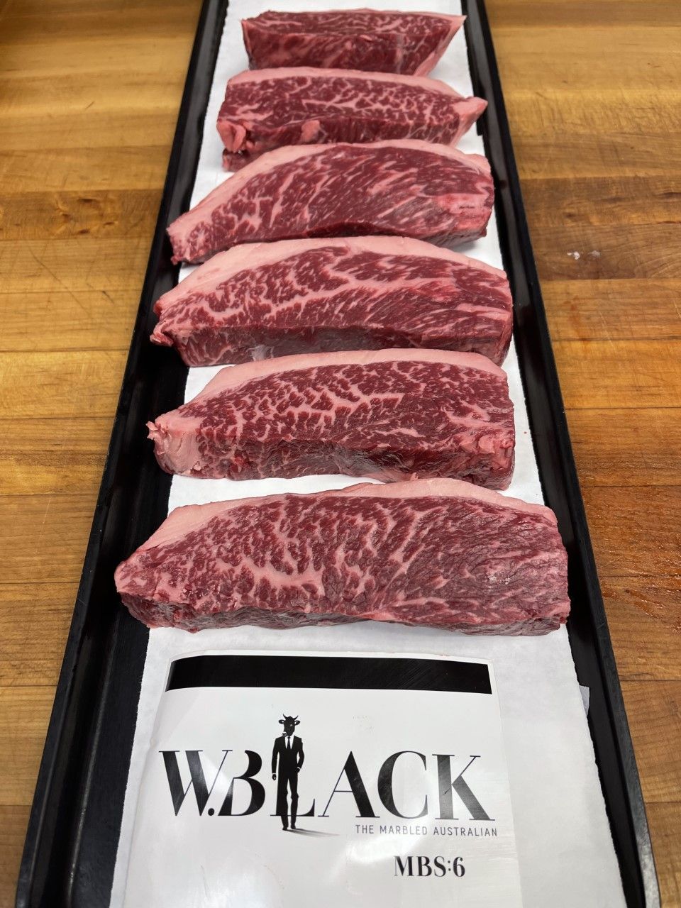 Six strips of black wagyu Picanha