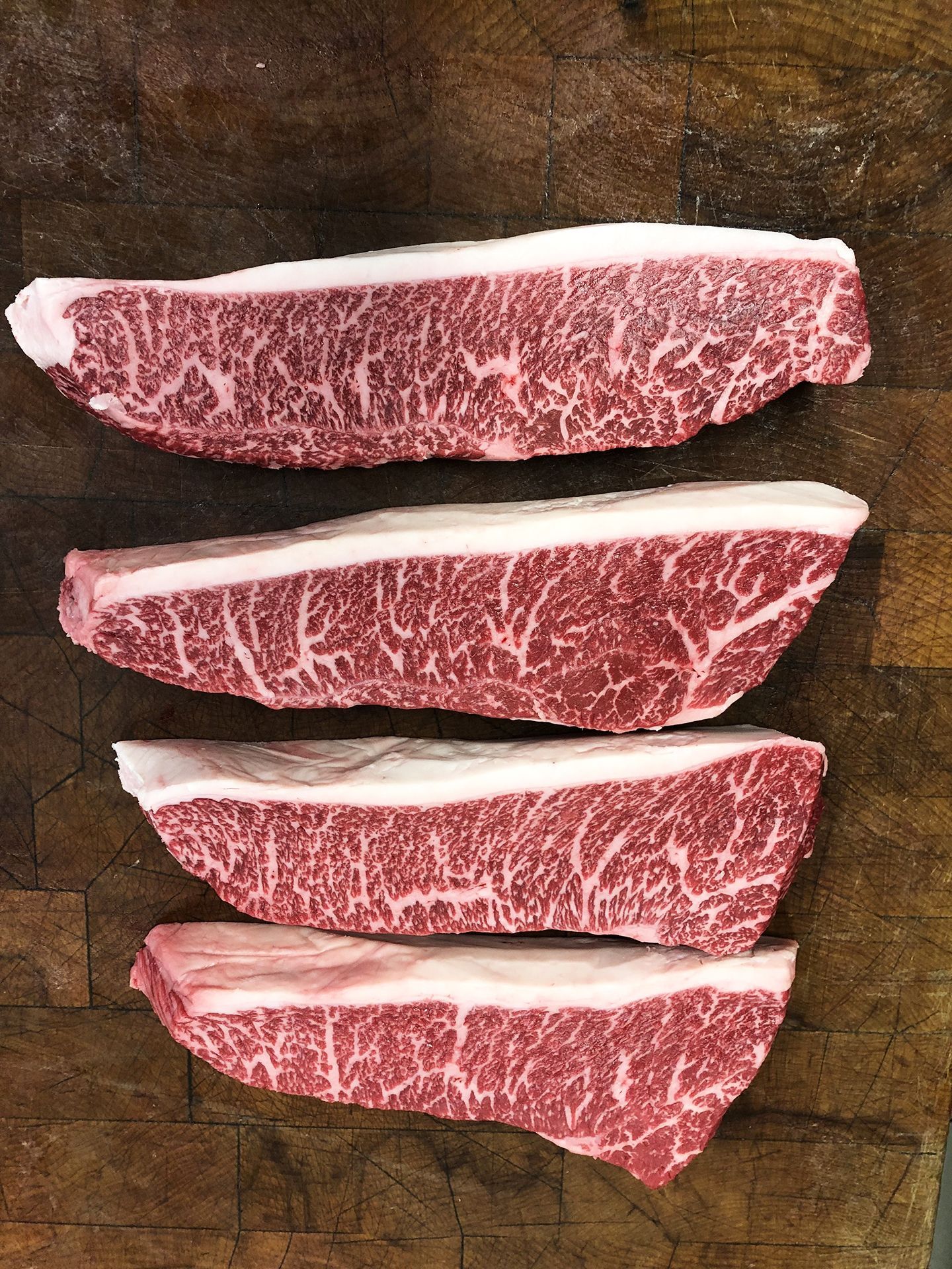 Four strips of black wagyu Picanha