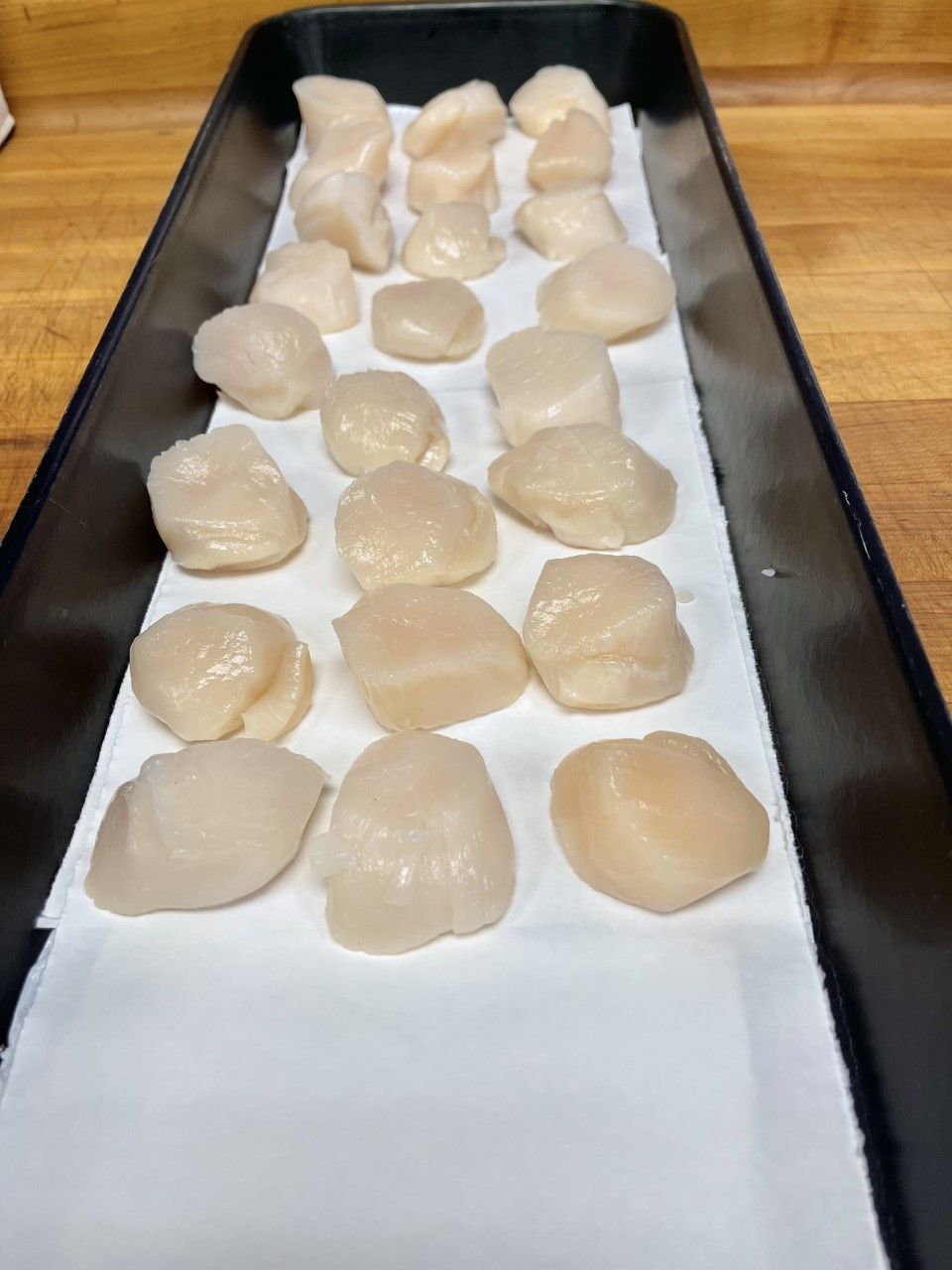 Scallops on a platter