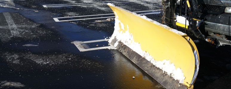 Snow removal in parking lot