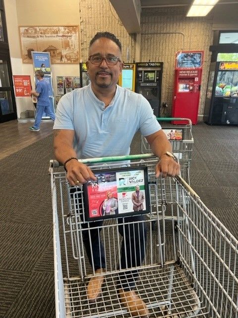 man with shopping cart