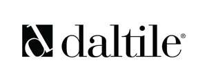 Daltile logo: Black square with d and a inside, and daltile text next to it.