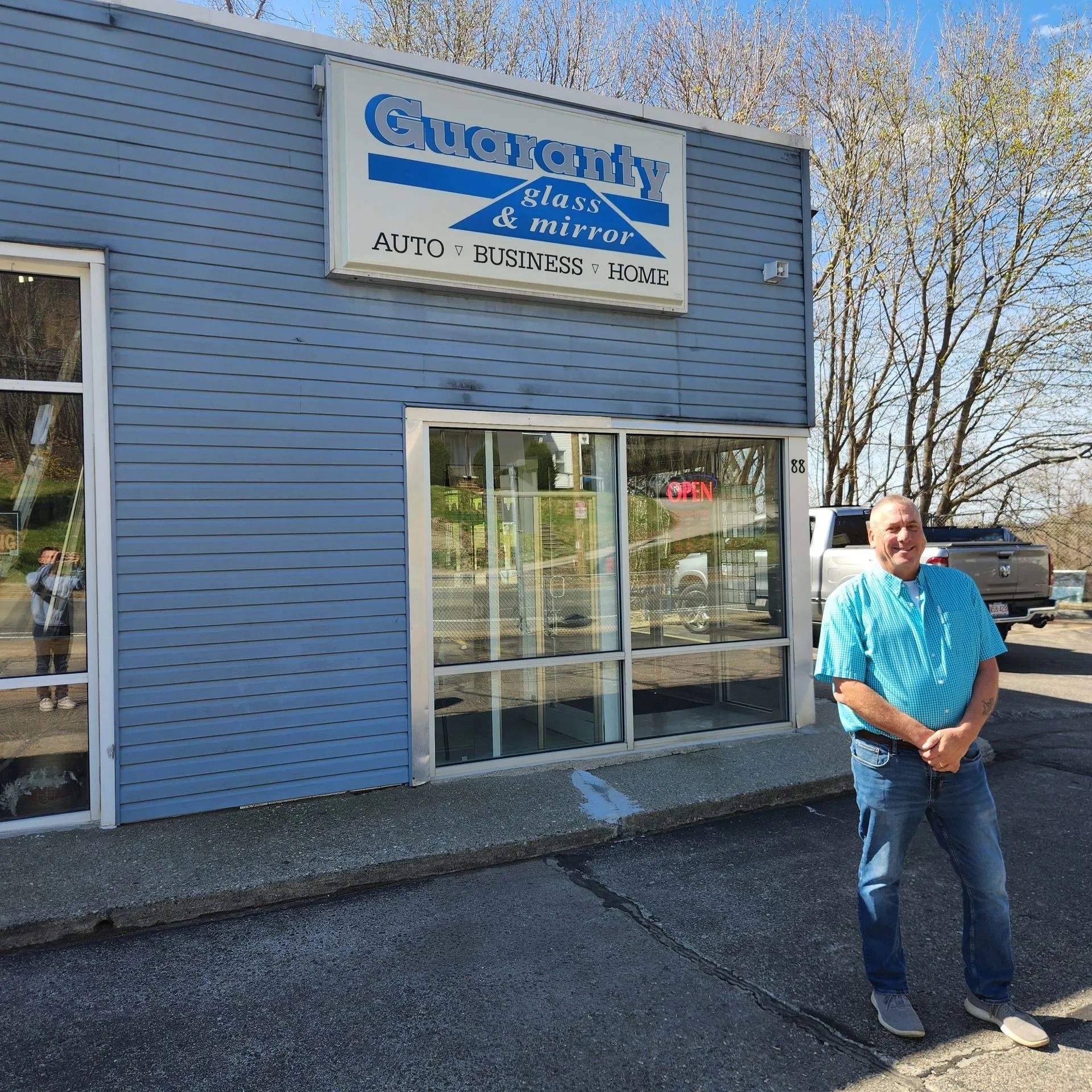 Man stands in front of 