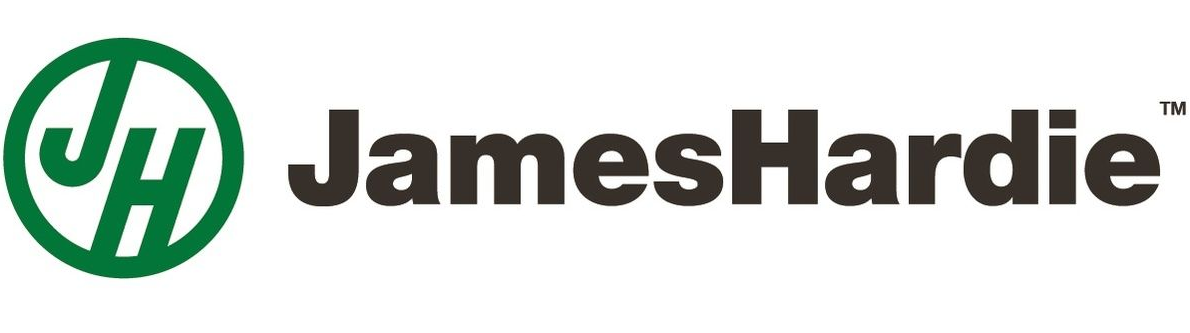James Hardie logo: a green circle with 