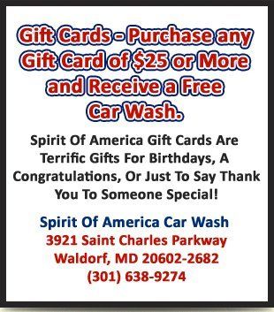 Spirit Of America Car Wash Coupons