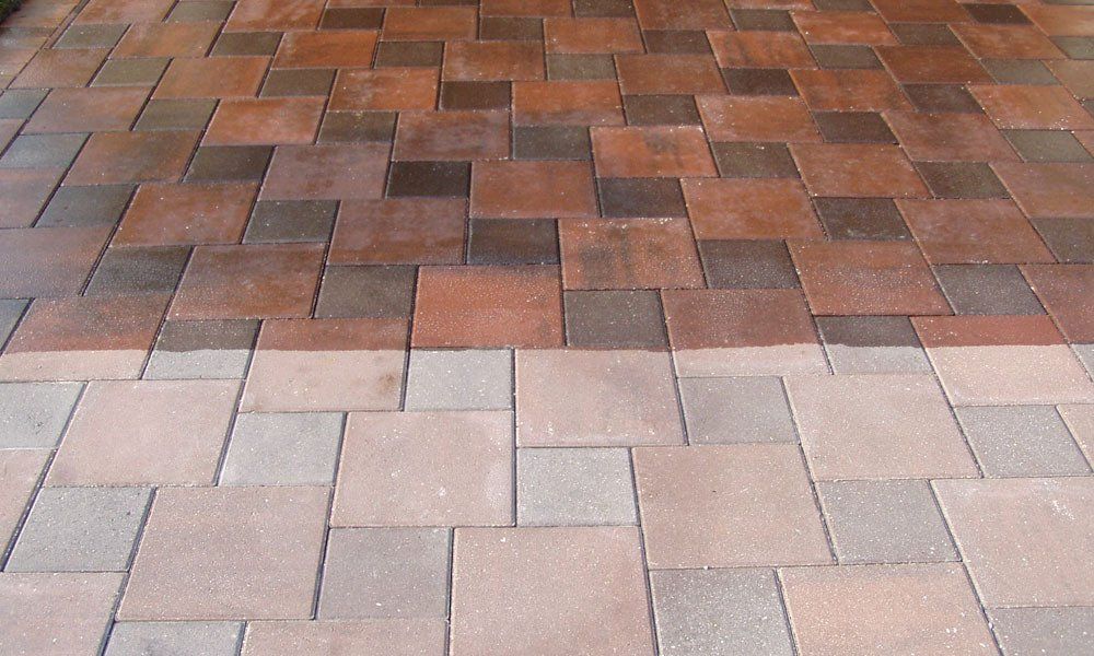 Power washing, patio