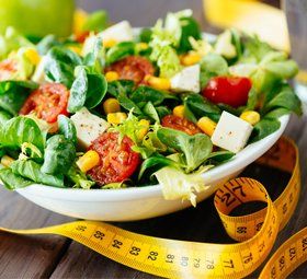 salad and measuring tape