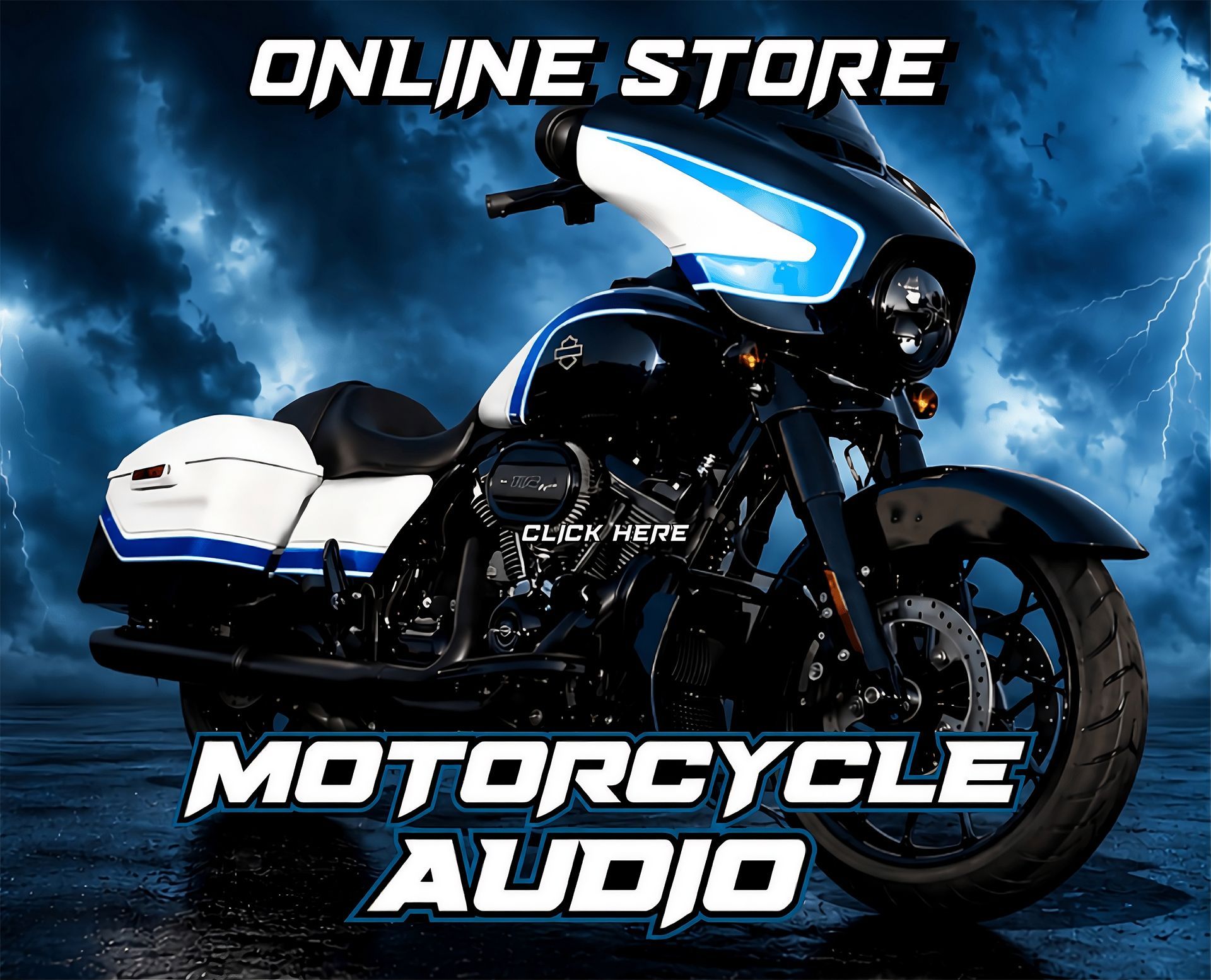 Blue motorcycle