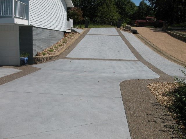 Concrete driveway