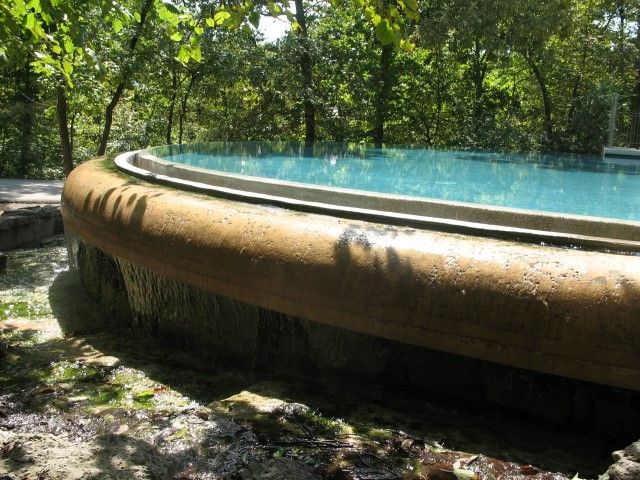 Concrete work around the pool