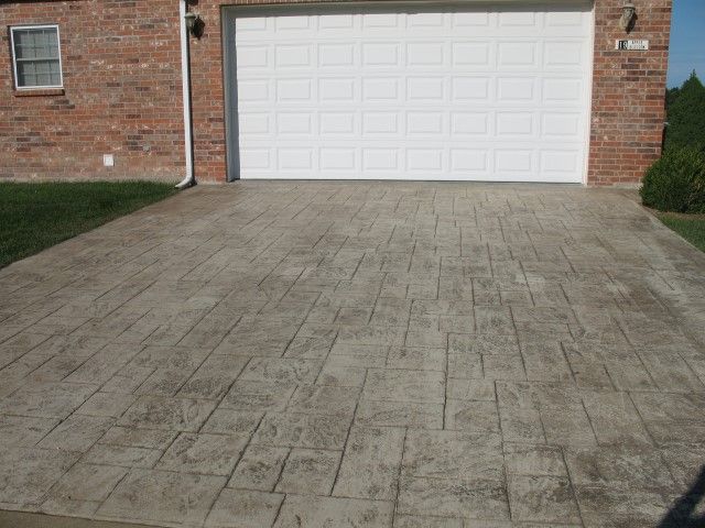 Concrete driveway