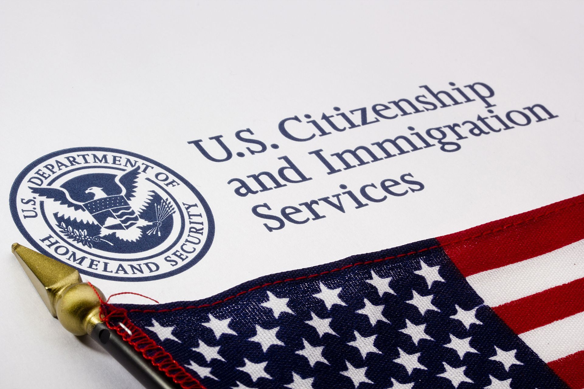 USCIS document with logo and American flag.