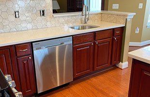 Modern beautiful kitchen / Doors | Bel Air, MD | J Sanza Home Improvements | 410-420-0044