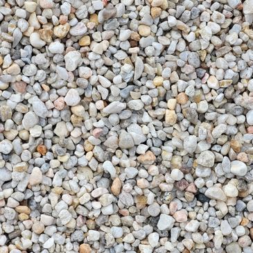 A pile of white gravel with a lot of small rocks
