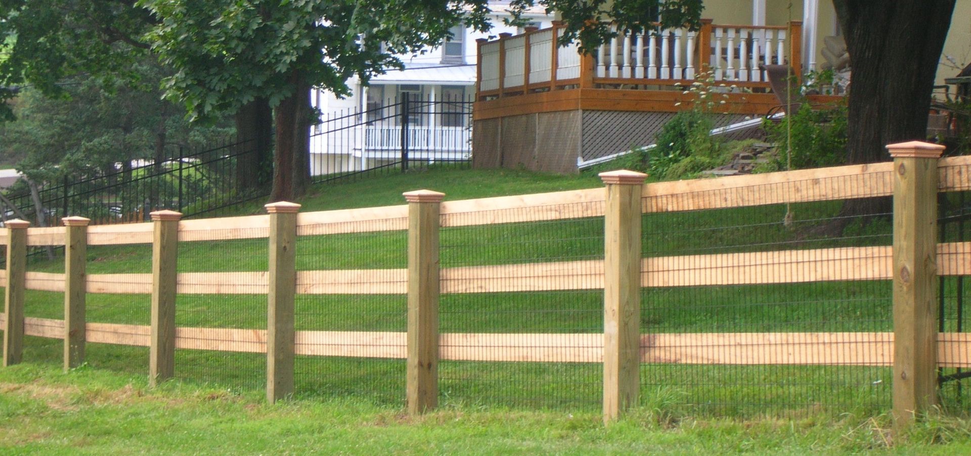 Post and board fencing