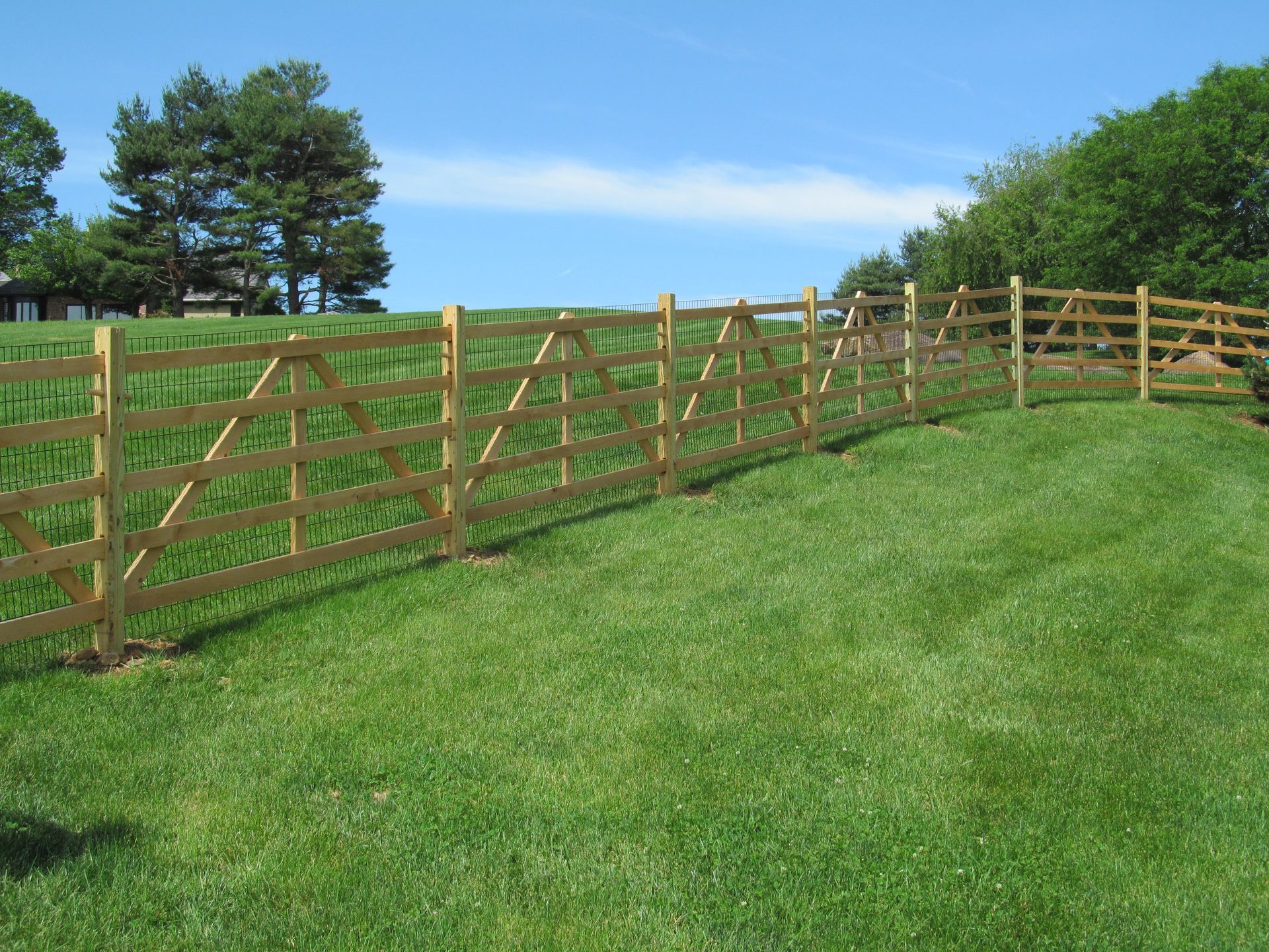 Post and board fencing