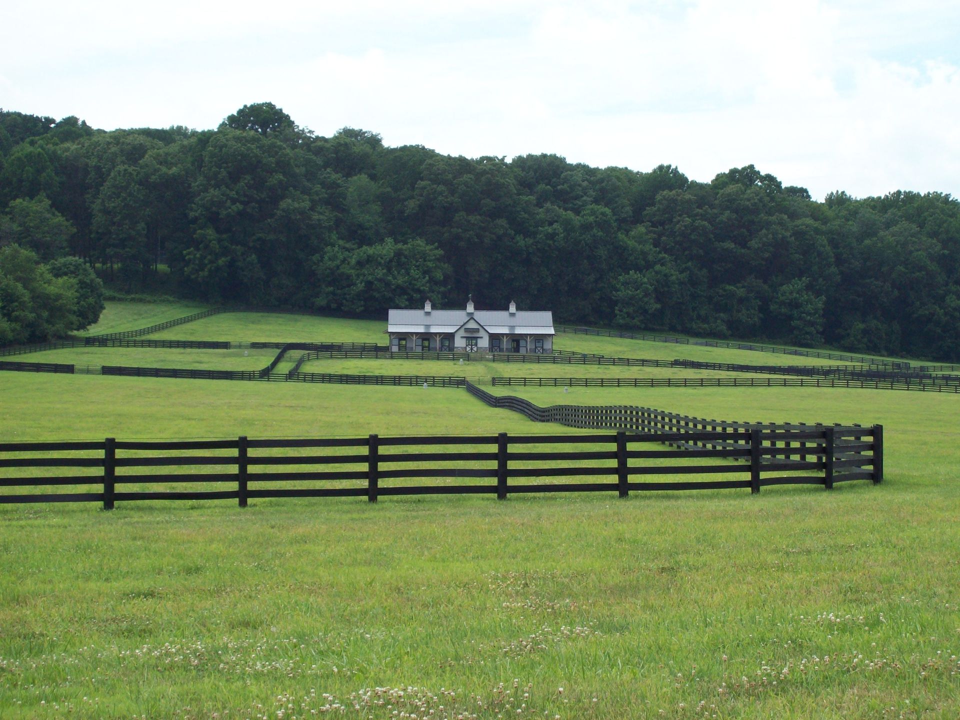 Post and board fencing