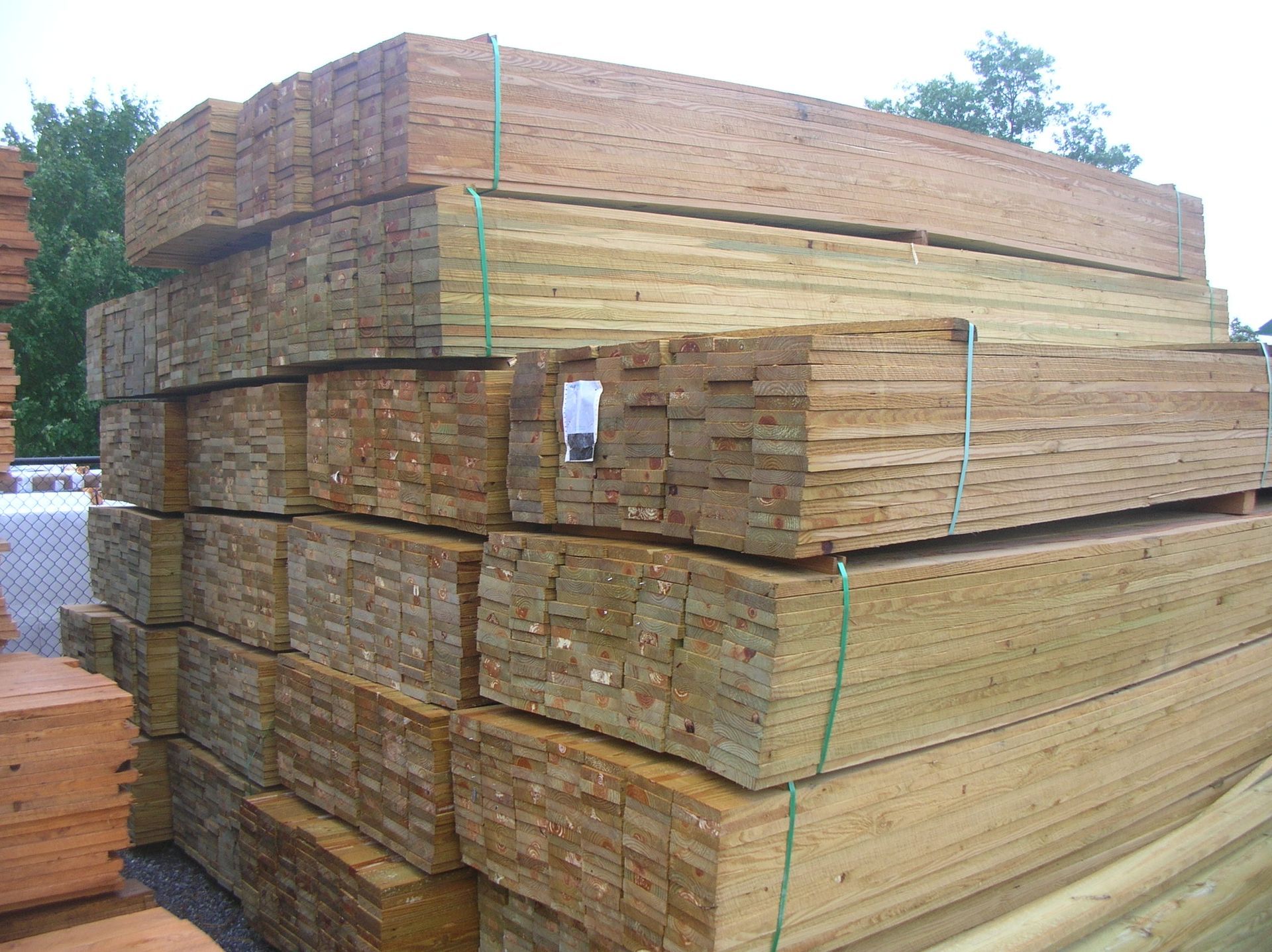 A stack of wooden boards sitting on top of each other