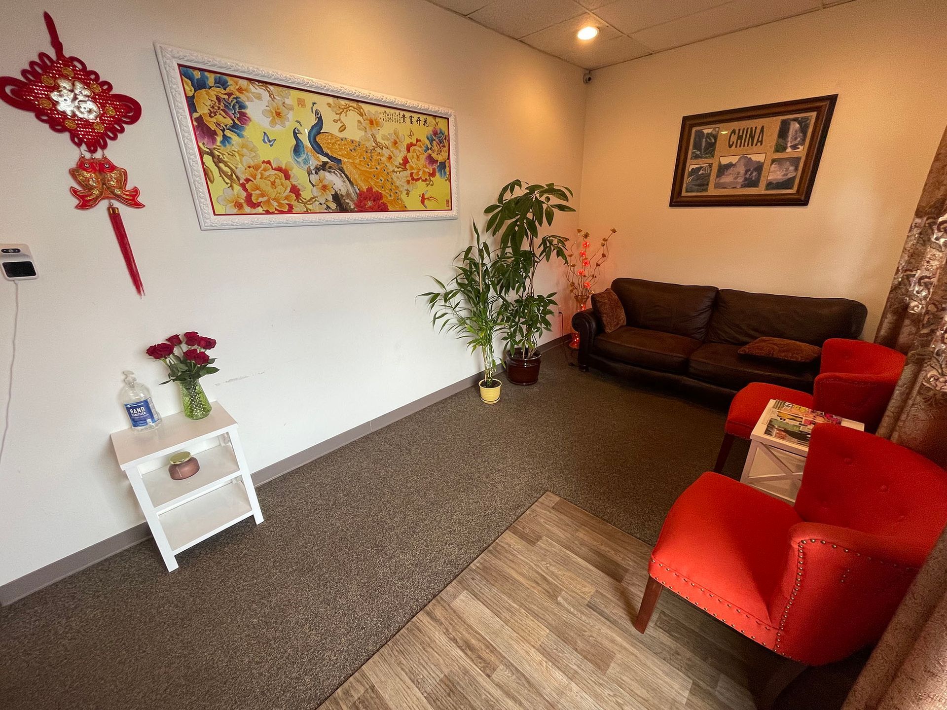 Small spa waiting room