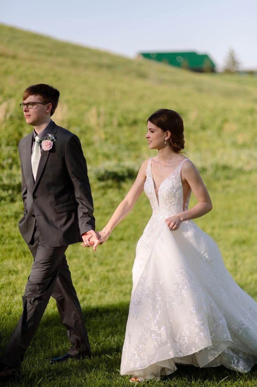 Bride and Groom walking