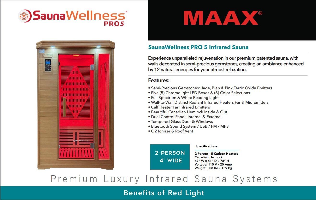A brochure for a sauna wellness pro infrared sauna