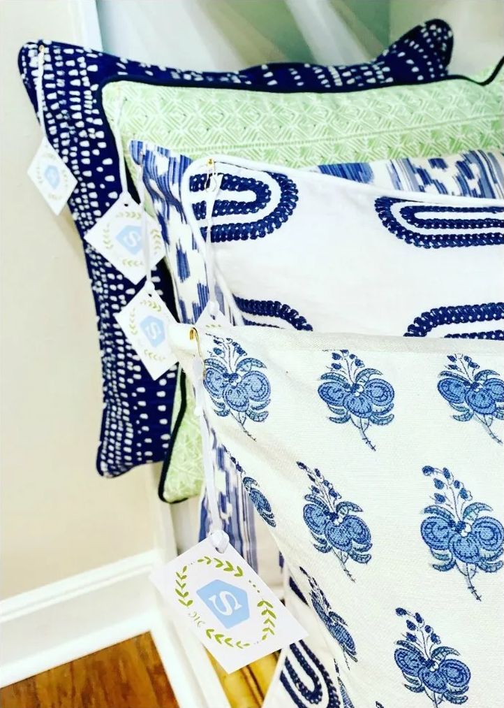 Pillows with different patterns