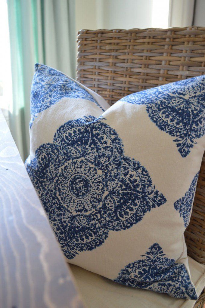 Blue pillows