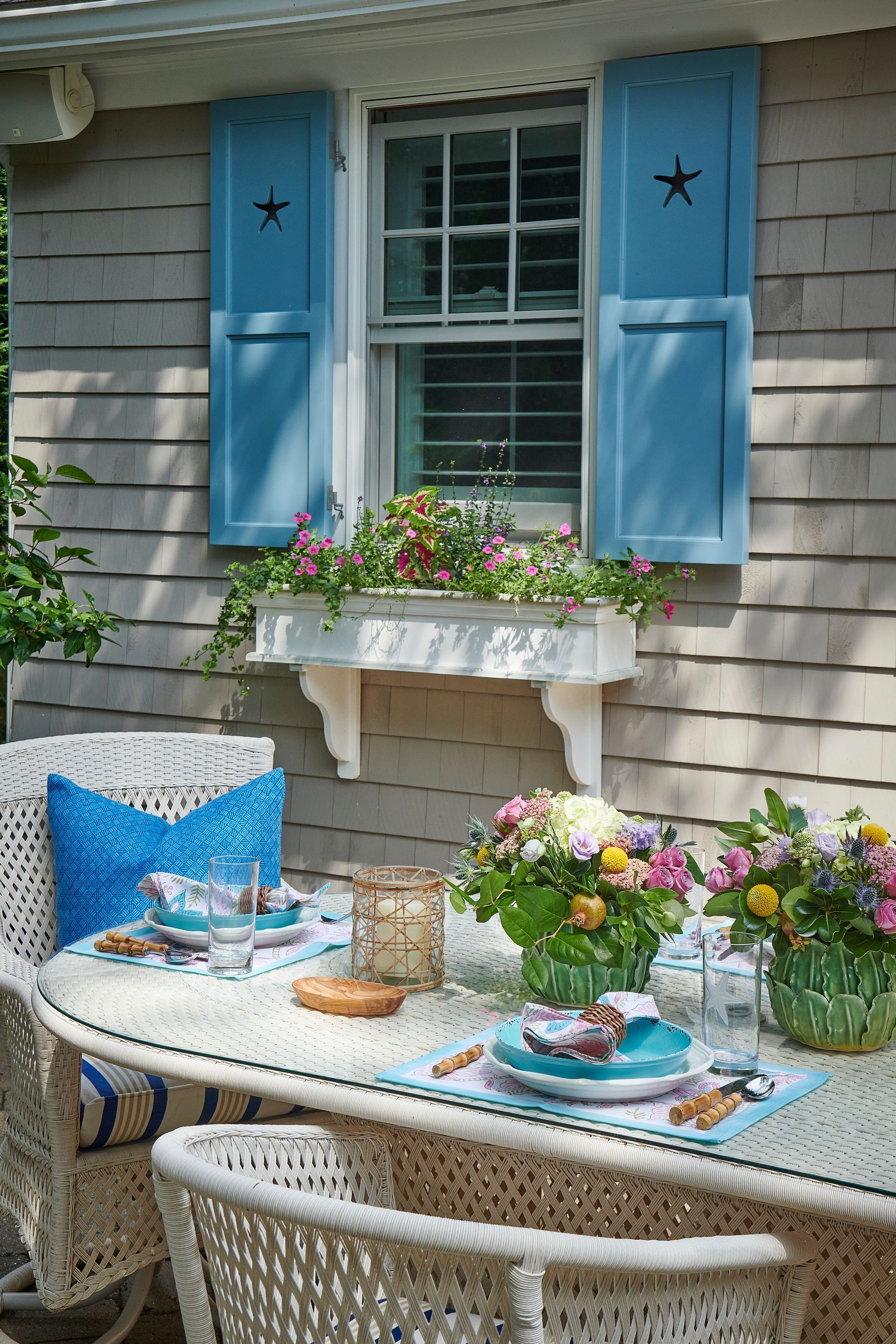 Backyard eating area
