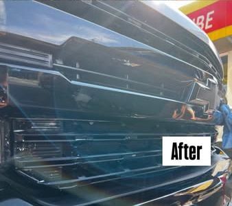 Black car grill - After