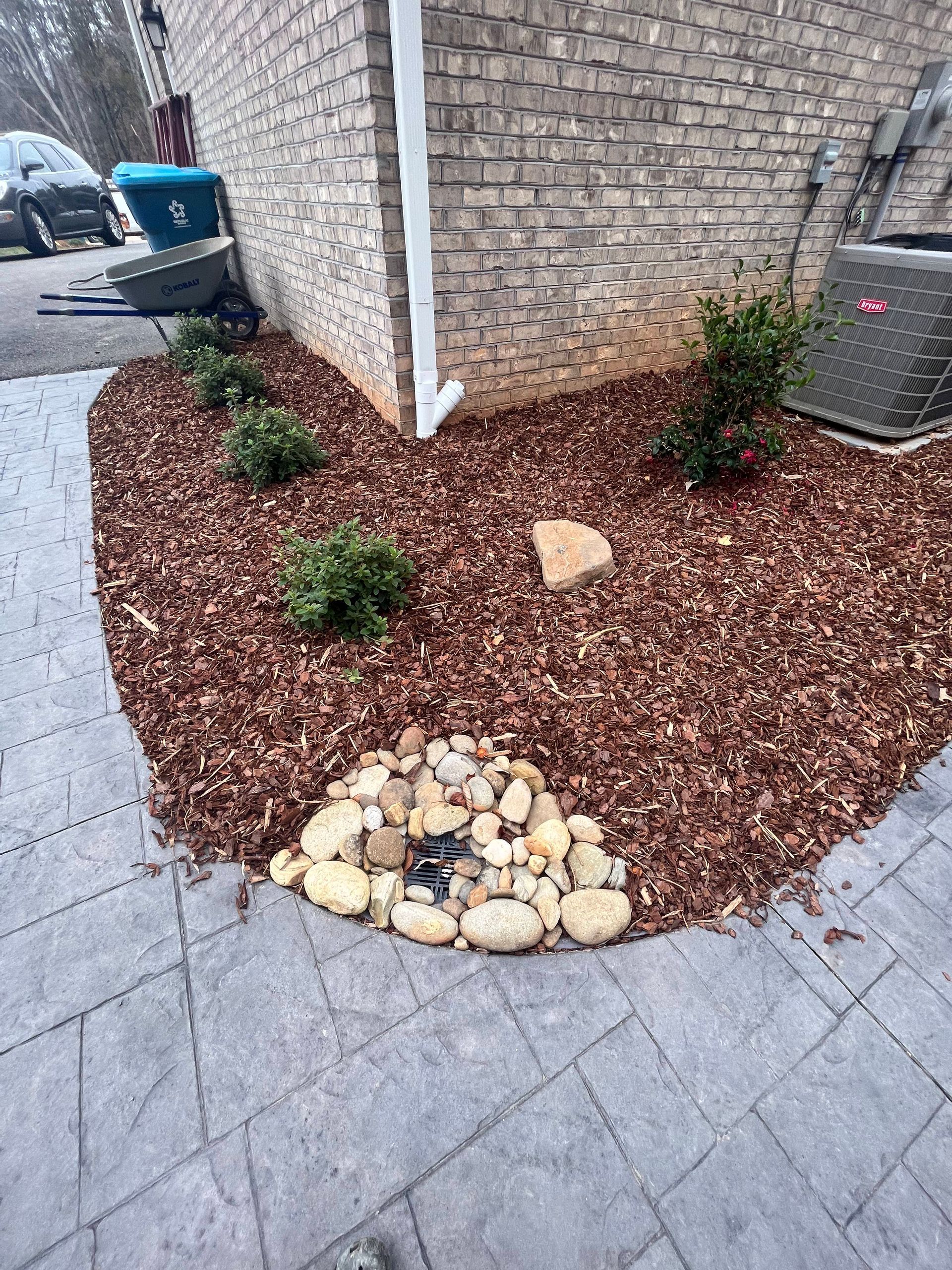 landscape and mulch