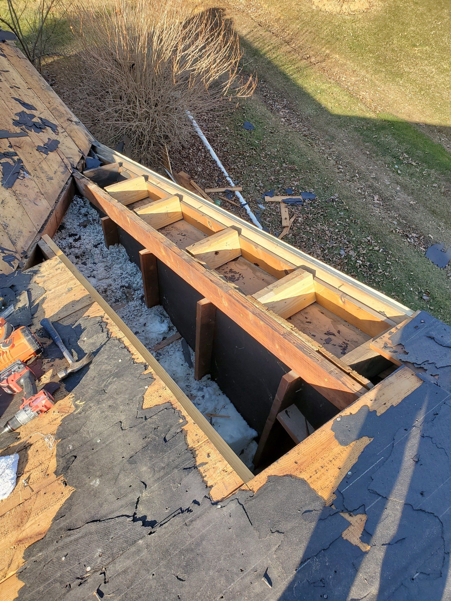 Damaged roof
