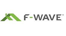 F-WAVE logo with a green angular mark and gray wordmark on a white background