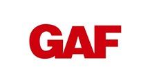 Red GAF logo on a white background