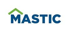 MASTIC logo in blue with a green roof-like accent above the M