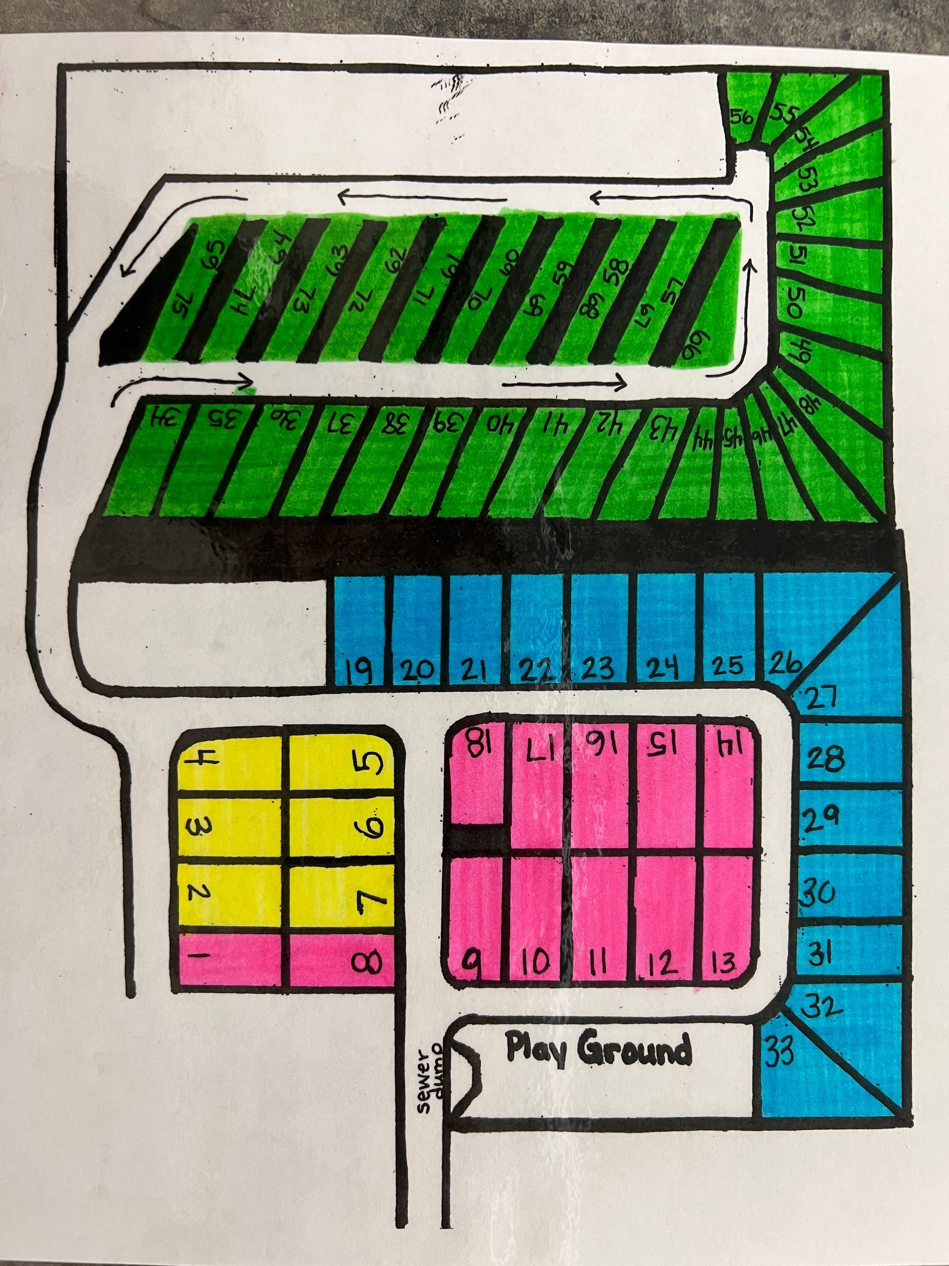 Falls Stay N Play campground parking