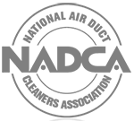 The National Air Duct Cleaners Association (NADCA) circular grey logo.
