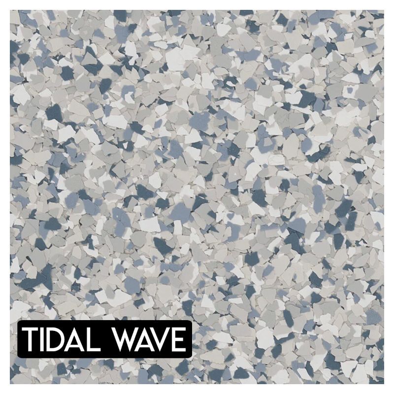 A picture of a tile floor that says tidal wave