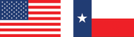Texas State Flag / American Flag