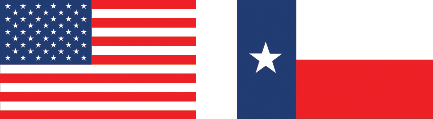 Texas State Flag / American Flag