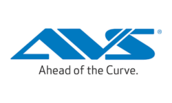 Blue AVS logo with the tagline 