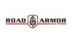 Road Armor logo: Shield with stylized flame and 