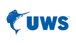 Blue marlin icon next to the letters 