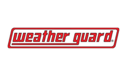 Weather Guard logo in red and white rectangular box.