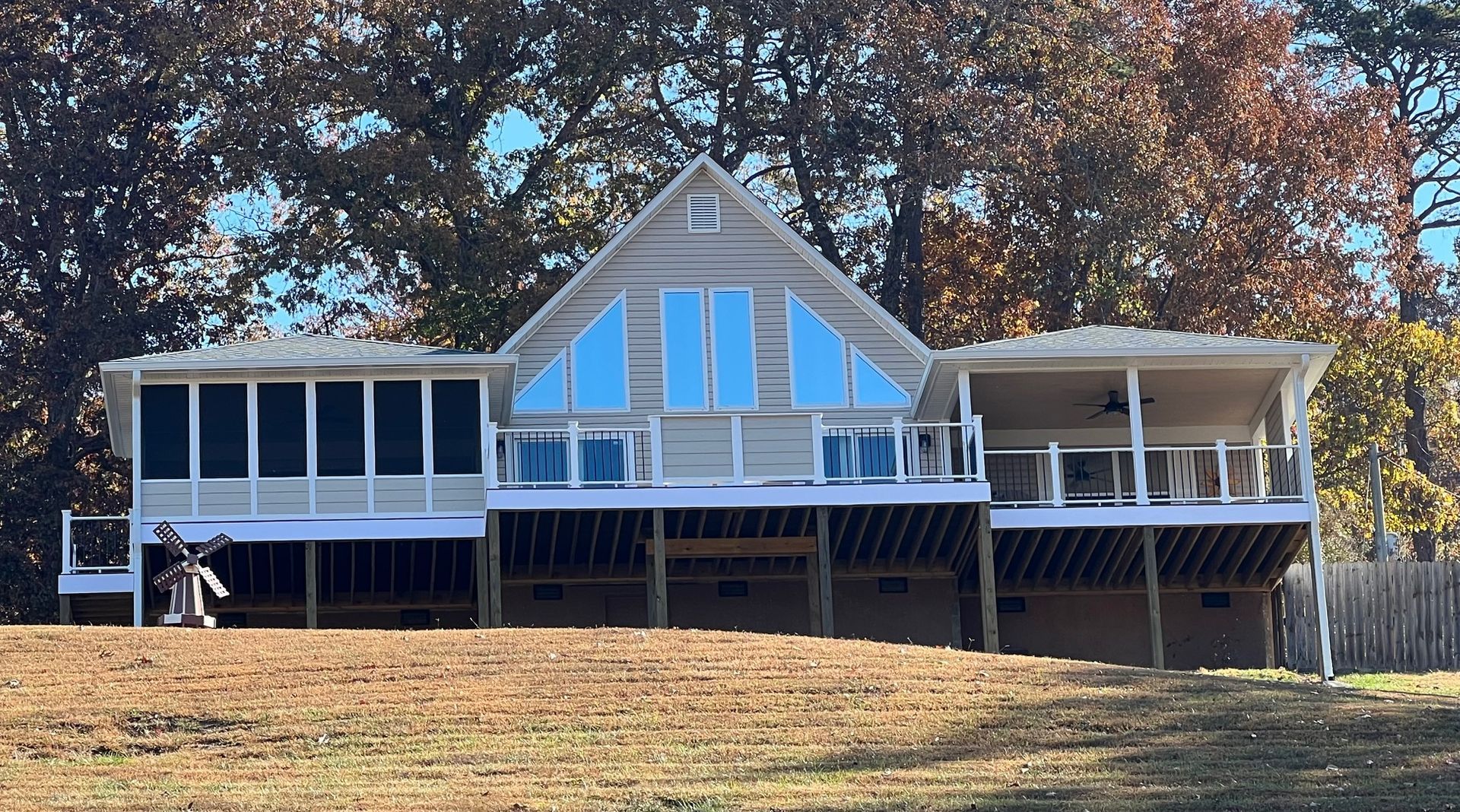 A large house with windows
