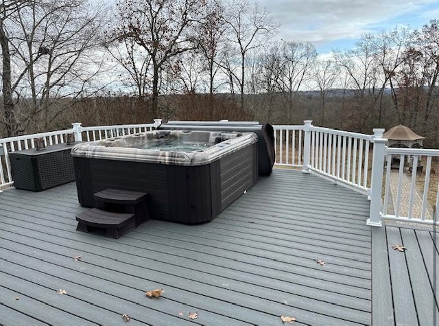 deck with jacuzzi